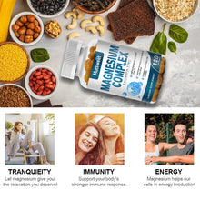 Load image into Gallery viewer, Complex Magnesium Capsule Supplements, Nervous System, Muscle And Bone Support Sleep, Energy, Leg Cramps, Headaches