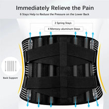 Load image into Gallery viewer, 1Pcs Back Support Belt for Back Pain Relief with Lumbar Pad, Lower Back Brace for Men Women,Anti-Skid Waist Support for Sciatica