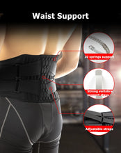 Load image into Gallery viewer, Lumbar Support Belt Lower Back Brace Abdominal Binder Men Women Waist Trainer Corset Sweat Slim Belt for Sports Gym Pain Relief
