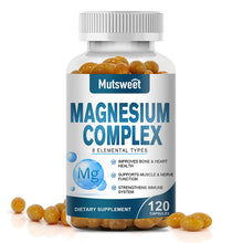Load image into Gallery viewer, Complex Magnesium Capsule Supplements, Nervous System, Muscle And Bone Support Sleep, Energy, Leg Cramps, Headaches
