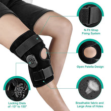 Load image into Gallery viewer, Hinged Knee Brace Adjustable Knee Support with Side Stabilizers of Locking Dials for Knee Pain Arthritis Acl Pcl Meniscus Tear
