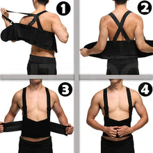 Load image into Gallery viewer, Back Brace Lumbar Back Support Belt with Removable Suspenders Lower Back Support Belt for Heavy Lifting and Work
