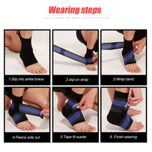 Load image into Gallery viewer, 1 Pcs Ankle Compression Support with Elastic Strap Ankle Brace for Plantar Fascitis Support Ankle Protector For Basketball,Gym
