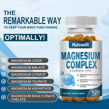 Load image into Gallery viewer, Complex Magnesium Capsule Supplements, Nervous System, Muscle And Bone Support Sleep, Energy, Leg Cramps, Headaches
